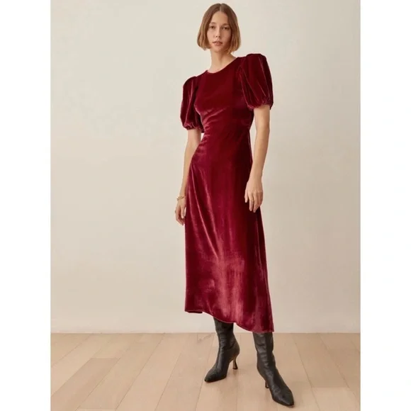 Reformation Dresses Reformation Livia Velvet Dress Poshmark